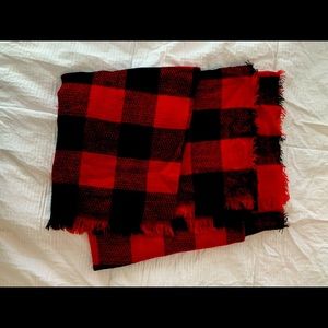 Buffalo check blanket scarf